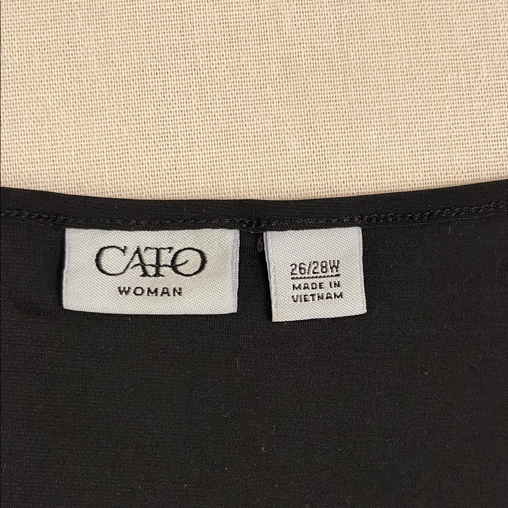 Cato Black Sheer Hem Tunic Top - Picture 5 of 8
